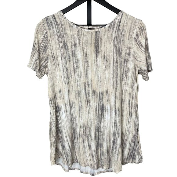 Lisa Rinna Knit Top w/ Back Detail Taupe XS - Picture 1 of 5